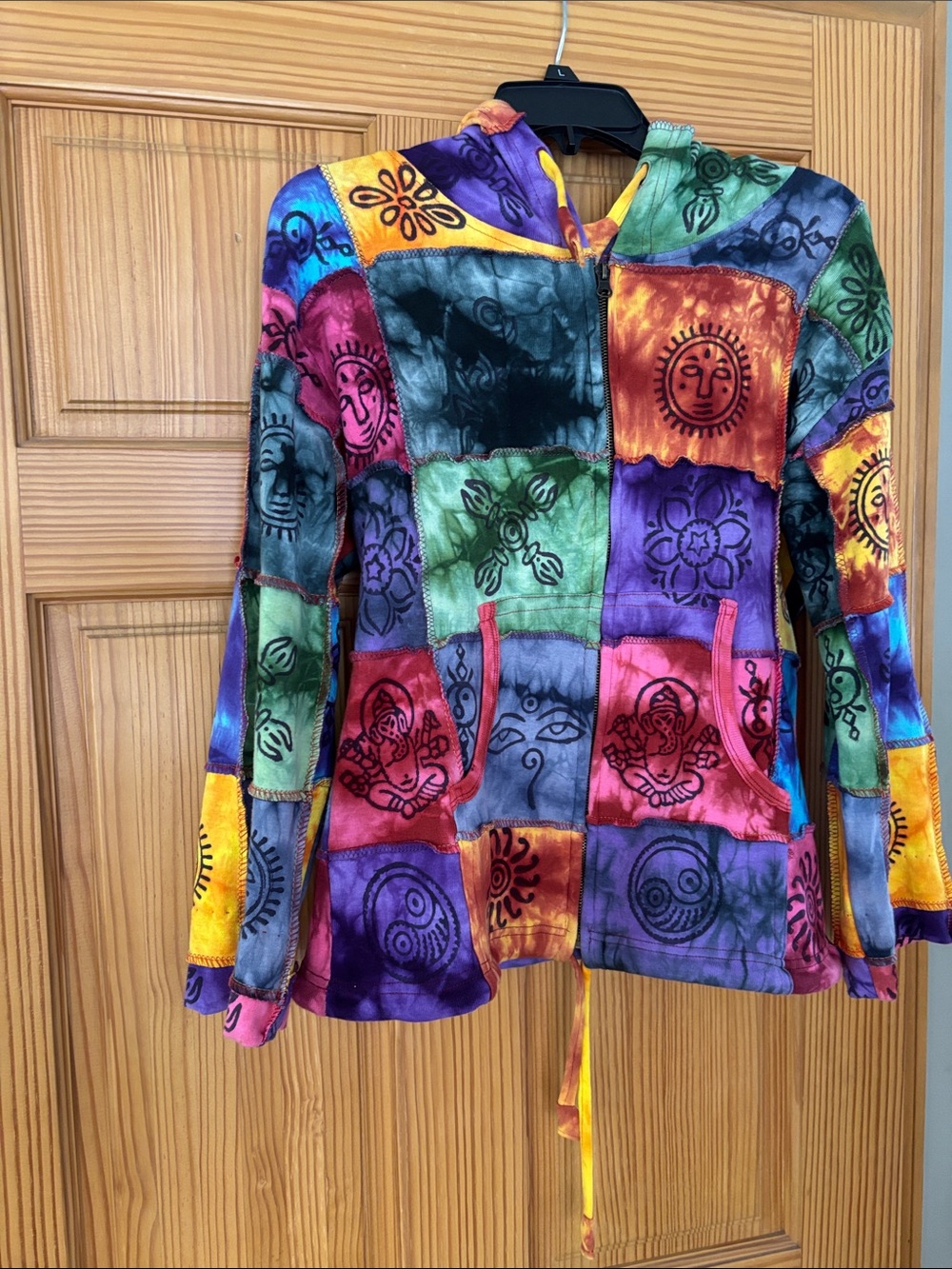 Colorful cotton Hoodie jacket M